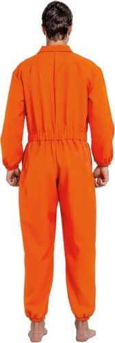 Spooktacular Creations Férfi Rab Jelmez – Narancssárga Börtönruha (XXL- méret)