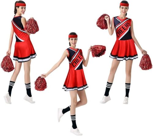 Aomig Női Cheerleader- pompomlány Jelmez -(XL-es méret)