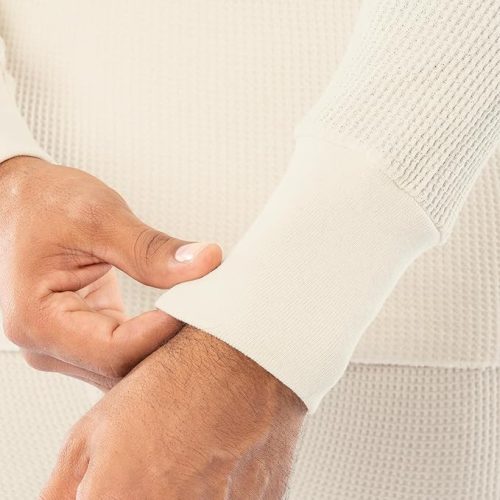 INDERA férfi hosszú thermo póló, vastag pamut waffle anyagból