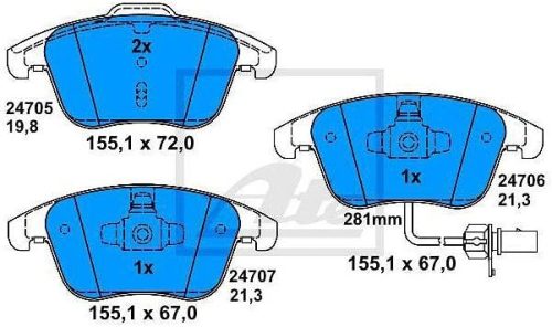 ATE Original  – fékbetét készlet  13.0460-5612.2 (Opel,Chevrolet,Saab,Vauxhall)