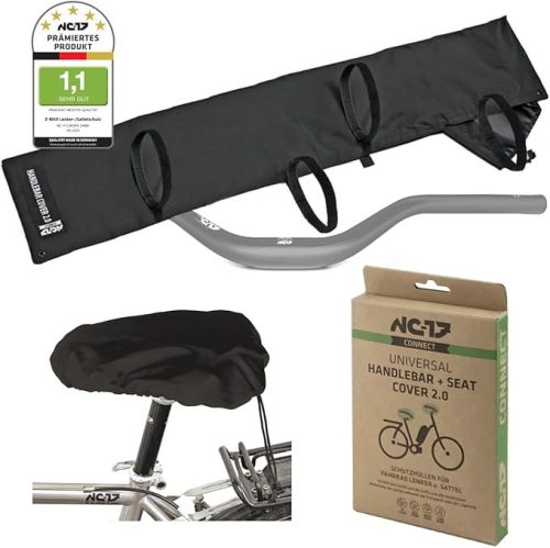 NC-17 univerzális kormány- és nyeregvédő huzat E-bike-hoz – vízálló, robusztus, hátsó kerékpárszállítóhoz