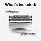 Braun Series 7 70S eredeti pótalkatrész – elektromos borotva szett (borotvafej és fólia), férfiaknak, kompatibilis Braun Series 7 modellekkel