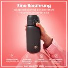 Ion8 rozsdamentes acél kulacs gyerekeknek – szivárgásmentes, egykezes nyitással, biztonsági zárral, szürke, 400 ml