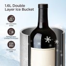 AiQInu 1,6 literes borhűtő, rozsdamentes acél, Ø 12 cm, magasság 19 cm