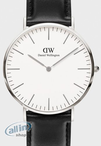 Daniel Wellington Klasszikus Sheffield ezüst fehér bőrszíjas 40 mm-es férfi karóra Új Szépséghibás