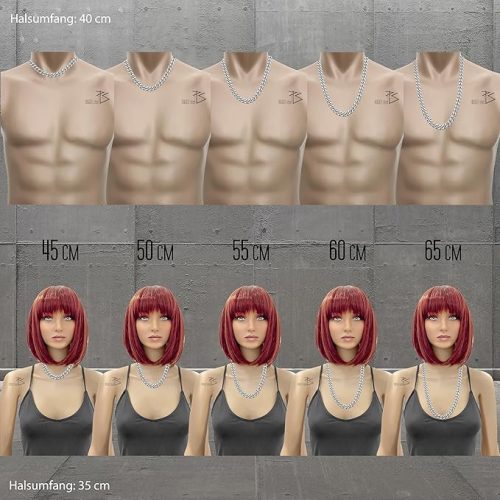 RUGGED STEEL rozsdamentes acél kubai szemű lánc és karkötő szett 10 mm széles