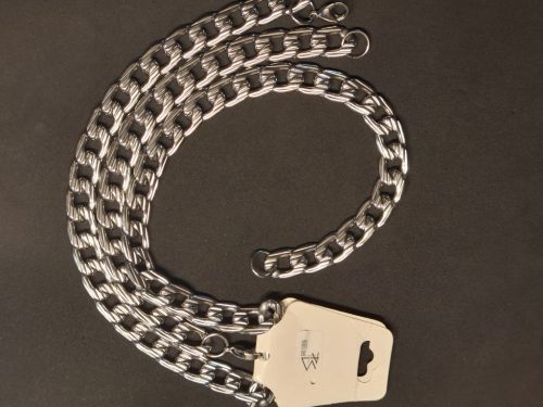 RUGGED STEEL rozsdamentes acél kubai szemű lánc és karkötő szett 10 mm széles