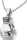 COOLSTEELANDBEYOND boxkesztyű, rozsdamentes acél nyaklánc férfiaknak Acrílica medál 60 cm-es acél golyós lánccal 